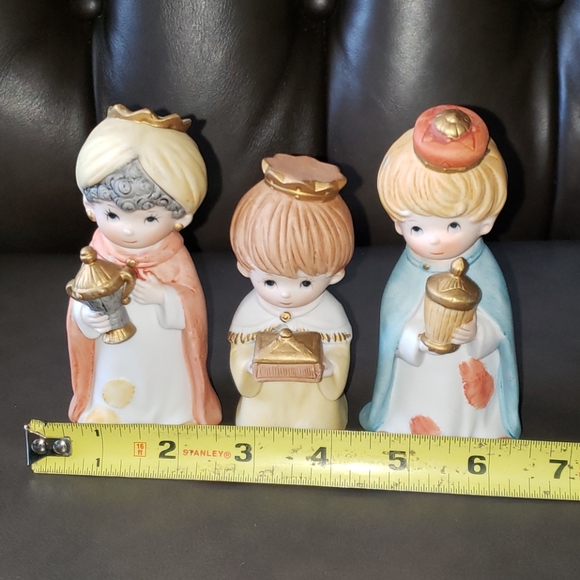 Vintage HOMCO #5609 Three Wise Men Porcelain Set - Picture 9 of 14